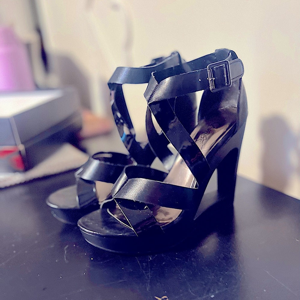 Black Strappy Carlos By Carlos Santana Heels